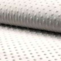 Tissu polaire minky uni gris - Mondial Tissus