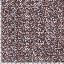 Tissu crêpe viscose Champêtre marine - Mondial Tissus