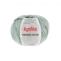 Pelote de fil à tricoter Merino Aran vert d'eau - Katia