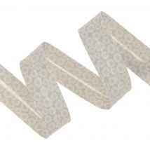 Biais marguerite beige 20 mm - Mondial Tissus