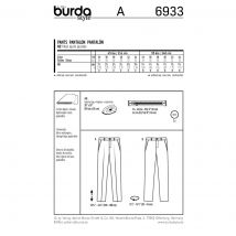 Patron Burda 6933 Pantalon fuselé homme du 44 au 54 - Burda - Mondial Tissus