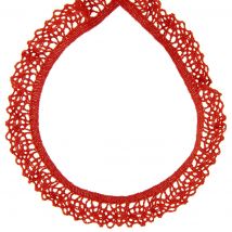 Ruban Dentelle élastique  15mm rouge - MT - Mondial Tissus