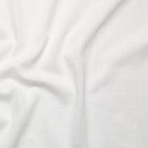 Toile légère viscose lin blanc - Mondial Tissus