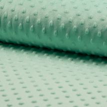 Tissu polaire minky uni menthe - Mondial Tissus