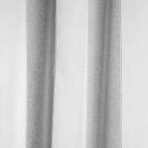 Tissu voile à rayures grises à chevrons - 300cm - Mondial Tissus