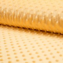 Tissu polaire minky uni jaune - Mondial Tissus