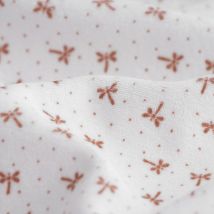 Tissu velours éponge Libellule terracotta - Mondial Tissus