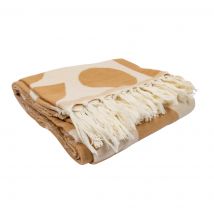 Plaid géometrique terre 130x170cm - MT - Mondial Tissus