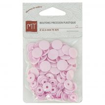 Boutons pression MT x 25 rose - MT - Mondial Tissus