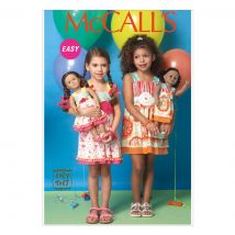 Patron Mc Call's 7146CDD - Robe enfant avec robe poupée de 2 à 5 ans - McCall's - Mondial Tissus