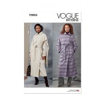 Patron Vogue V2055B5 Manteau trench pour femme du 36 au 44 - Vogue - Mondial Tissus