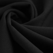 Tissu noir gabardine légère - Mondial Tissus