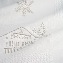 Tissu coton piqué Megève blanc grande largeur - Mondial Tissus