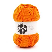 Pelote de fils à tricoter Pingo Chenille orange - Pingouin - Pingouin - Mondial Tissus