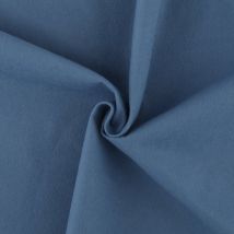 Tissu flanelle bio légère bleue - Mondial Tissus