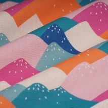 Tissu Bachette montagne multicolore - MT - Mondial Tissus