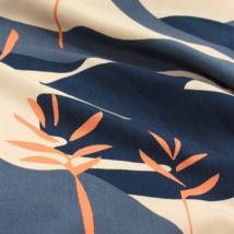 Tissu popeline de viscose Solis bleu - Églantine et Zoé - Eglantine et Zoé - Mondial Tissus