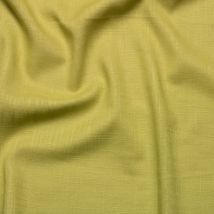 Toile légère viscose lin vert anis - Mondial Tissus
