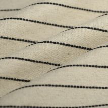 Tissu jacquard rayure Darwin naturel noir grande largeur - MT - Mondial Tissus
