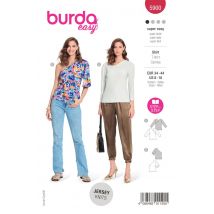 Patron burda t-shirt 34-44 b5900 - Burda - Mondial Tissus
