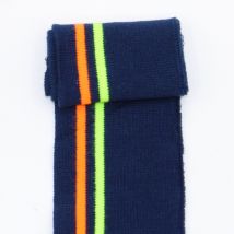 Bas de blouson fluo sport bleu marine - Mondial Tissus