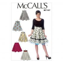 Patron McCall's 7197E5 Patron de jupes trapèzes 42-50 - Femme - McCall's - Mondial Tissus