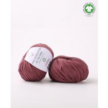 Pelote de fil à tricoter Ecocoton aubergine - Phildar