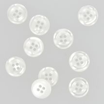 Boutons contours galbés blanc 15 mm - MT - Mondial Tissus