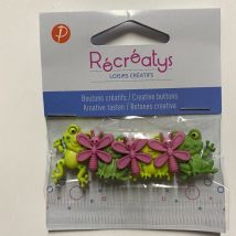 Sachet boutons grenouilles - Récréatys - Mondial Tissus