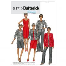 Patron Butterick B5719RR Robe,Veste,Jupe,Pantalon Femme 46-52 - Butterick - Mondial Tissus