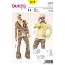 Patron Burda 2374 - déguisement homme disco années 70 - Burda - Mondial Tissus