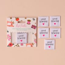 Étiquettes tissées à coudre "Love Sewing" x5 - Lise Tailor - Lise Tailor - Mondial Tissus