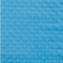 Tissu polaire minky uni turquoise - Mondial Tissus