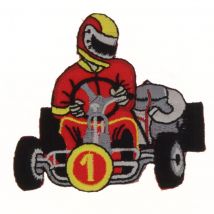 Écusson thermocollant karting rouge