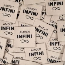 Étiquettes tissées Amour Infini x5 - IKATEE - IKATEE - Mondial Tissus