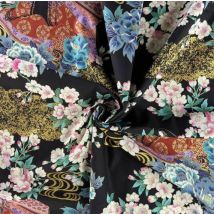 Tissu japonais douce fleur multico - NAKA - Naka - Mondial Tissus