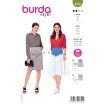 Patron BURDA 6020 - Jupe empiècement avec variations 36-46 - Burda - Mondial Tissus