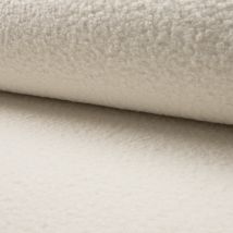 Tissu lainage bouclette polyester écru - Mondial Tissus