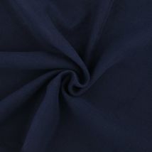 Tissu effet lainage bleu marine - Mondial Tissus