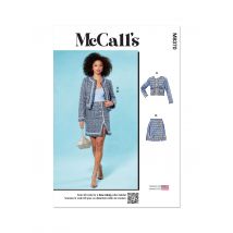 Patron McCall's 8370F5 - VESTE AVEC TAIVESTE AVEC TAILLES DE BONNET A/B,C,D ET JUPE du 44 au 52 - McCall's - Mondial Tissus