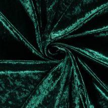 Panne de velours vert sapin - Mondial Tissus