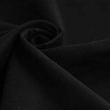 Tissu gabardine Gabin uni noir - Mondial Tissus