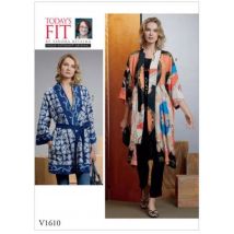 Patron Vogue 1610OSZ kimono femme et ceinture par sandra betzina - du 40 au 58 - Vogue - Mondial Tissus