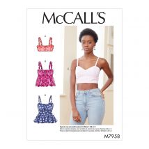 Patron Mc Call's 7958A - Crop top du 34 au 50 - McCall's - Mondial Tissus