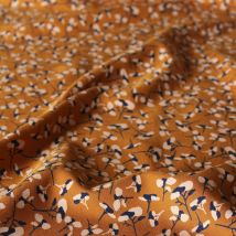 Tissu Sergé de viscose Pinéa jaune curry - Eglantine et Zoé - Eglantine et Zoé - Mondial Tissus