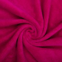 Tissu éponge bambou doudou magenta - Mondial Tissus