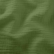 Tissu double gaze coton Gaby ortie - Mondial Tissus