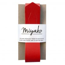 Anse amovible en cuir Miyako pour création de sac rouge - Miyako - Mondial Tissus