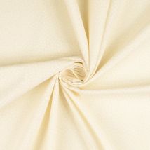 Tissu popeline coton imprimé mini marguerite beige