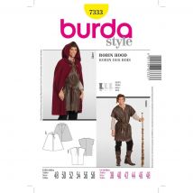 Patron Burda 7333 Historique Robin des bois du 48 au 58 - Burda - Mondial Tissus
